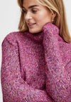 Fransa Mock Neck Knit Jumper, Very Berry