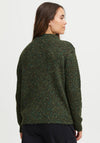 Fransa Mock Neck Knit Jumper, Forest Green