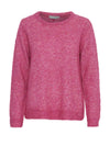 Fransa Melange Design Wool Blend Jumper, Fuchsia