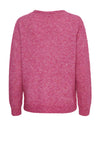 Fransa Melange Design Wool Blend Jumper, Fuchsia