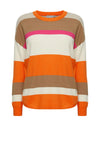 Fransa Bold Stripe Fine Knit Sweater, Multi