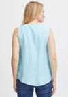 Fransa Hot Crepe Sleeveless Top, Pale Blue