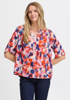 Fransa Blur Print Top, Multi