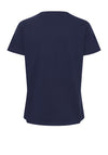 Fransa Watercolour Graphic T-Shirt, Navy