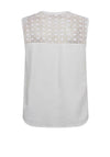 Freequent Larry Linen Sleeveless Blouse, Bright White