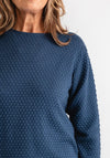 Freequent Dodo Textured Sweater, Blue