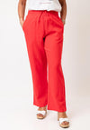 Freequent Lava Linen Cropped Trousers, Coral