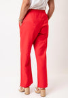 Freequent Lava Linen Cropped Trousers, Coral