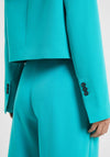 French Connection Echo Cropped Blazer, Jaded Teal