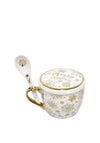 Peggy Wilkins Frost Fall New Bone China Soup Mug & Spoon Set