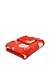 Fusion Jolly Santa Fleece Throw, Red