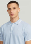 G-Star Raw Dunda Slim Stripe Collar Polo Shirt, Light Blue