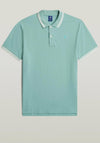 G-Star Raw Dunda Slim Stripe Collar Polo Shirt, Duck Egg Blue