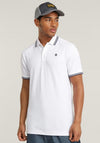 G-Star Raw Dunda Slim Stripe Collar Polo Shirt, White