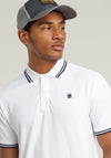 G-Star Raw Dunda Slim Stripe Collar Polo Shirt, White
