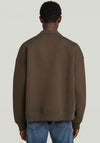 G-Star Raw Polo Collar Sweatshirt, Deep Brown