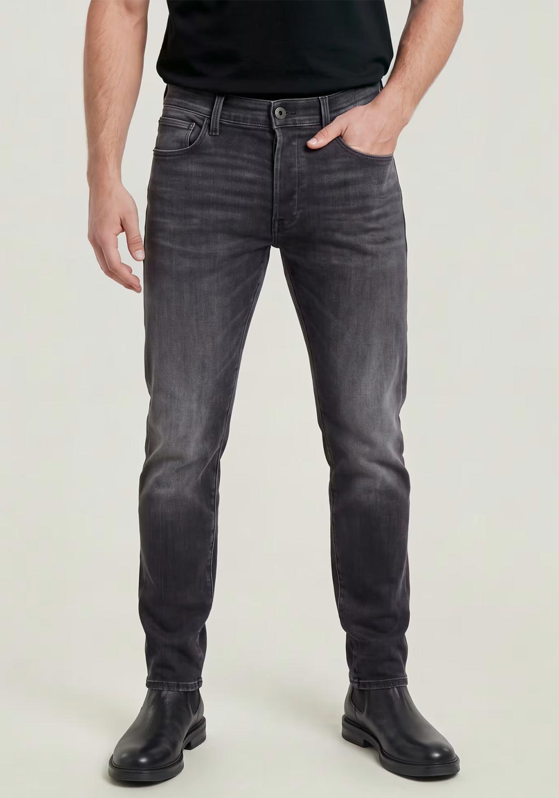 G-Star Raw 3301 Slim Superstretch Jeans, Faded Black