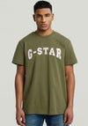 G-Star Raw Felt Logo T-Shirt, Olive Green