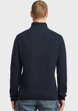 G-Star Raw Double Collar Half Zip Knit Jumper, Navy