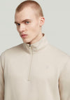 G-Star Raw Premium Core Half Zip Sweatshirt, Ecru