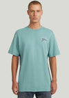 G-Star Raw Ventura Script Graphic T-Shirt, Mineral Blue