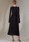 Jolie Moi Amira Cape Sleeve Wrap Dress, Navy