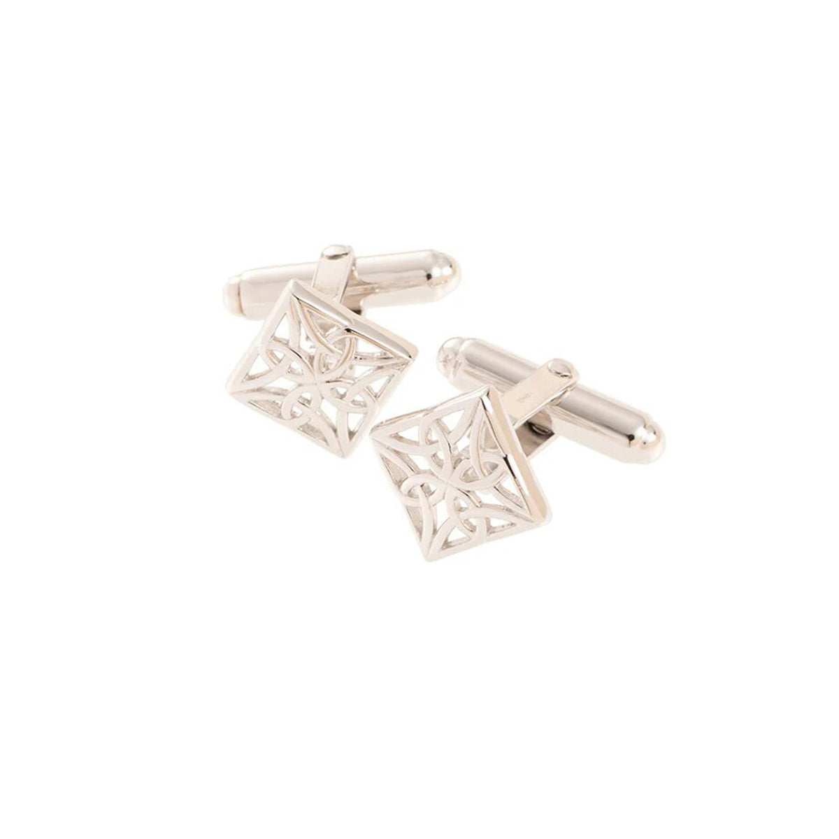 Galway Crystal Celtic Knot Cufflinks, Silver