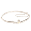 Galway Crystal Claddagh Bangle, Silver & Gold