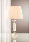 Galway Crystal Lyon Table Lamp & Shade, White
