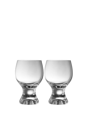 Galway Crystal Elegance Footed Tasting Glasses, Set of 2