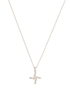 Galway Crystal St. Bridget's Cross Pendant Necklace, Silver
