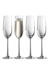 Galway Crystal Solus Flute Glasses, Set of 4