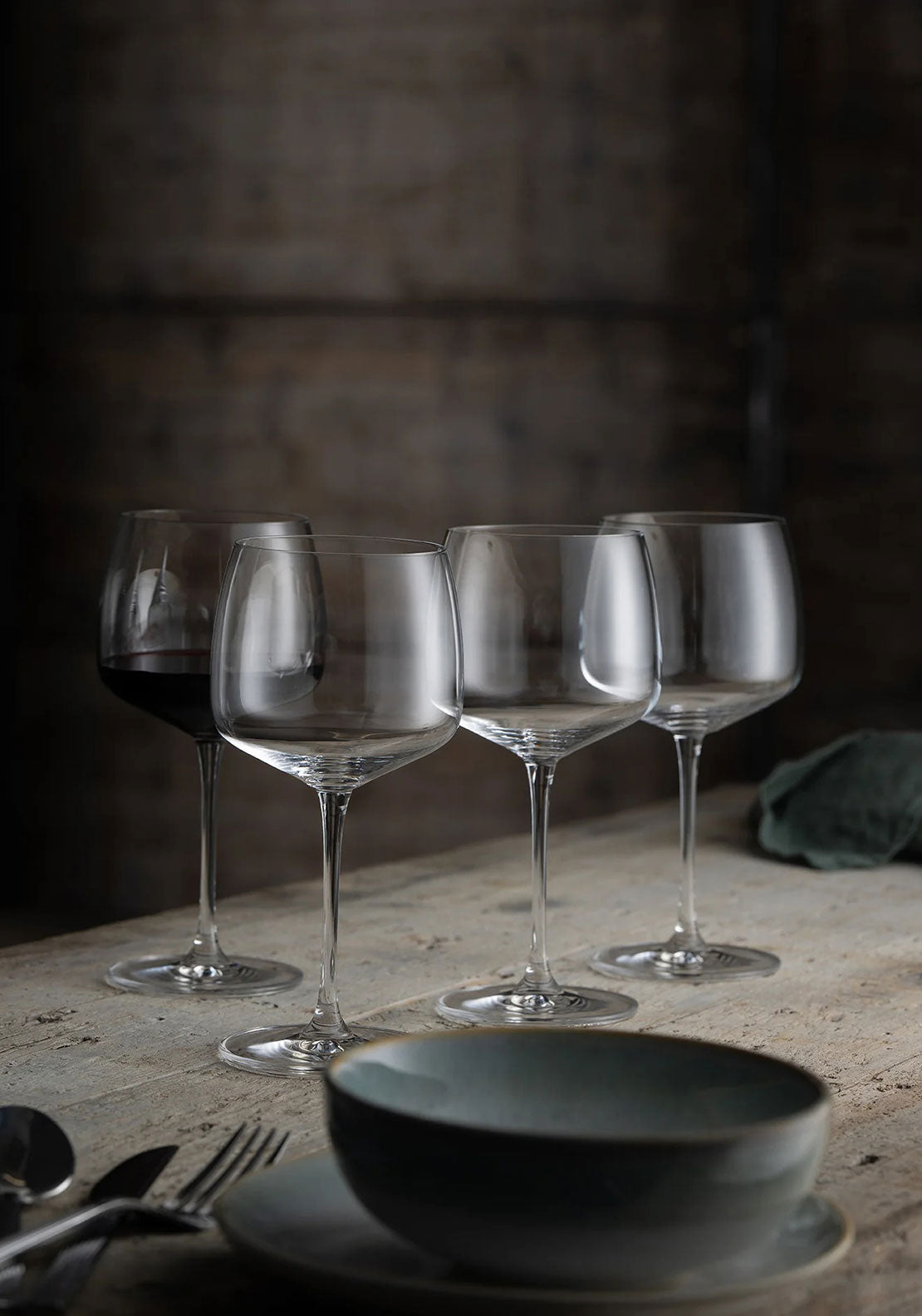 Galway Crystal Tivoli Red Wine Glasses, Set of 4