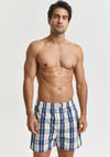Gant 2 Pack Check Boxer Shorts, Dark Blue Multi