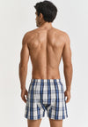 Gant 2 Pack Check Boxer Shorts, Dark Blue Multi