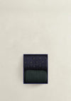 Gant 2-Pack Dot & Rib Socks Gift Box, Navy & Green