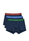 Gant 3 Pack Cotton Stretch Trunks, Navy Multi