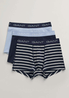 Gant 3 Pack Logo Cotton Stretch Trunks, Eggshell