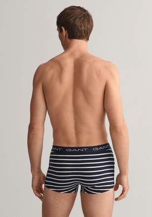 Gant 3 Pack Logo Cotton Stretch Trunks, Eggshell