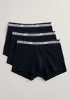 Gant 3 Pack Logo Cotton Stretch Trunks, Marine