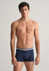 Gant 3 Pack Logo Cotton Stretch Trunks, Marine