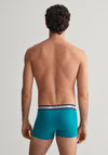 Gant 3 Pack Logo Cotton Stretch Trunks, Ocean Turquoise Multi