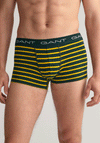 Gant 3 Pack Logo Cotton Stretch Trunks, Tartan Green