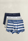 Gant 3 Pack Striped Trunks, Vintage Blue Multi
