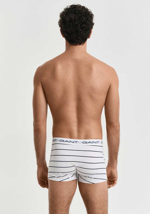 Gant 3 Pack Thin Striped Trunks, White Multi