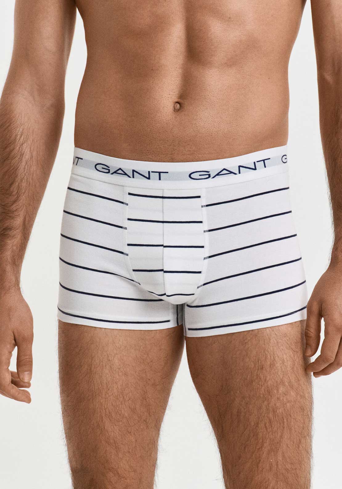 Gant 3 Pack Thin Striped Trunks, White Multi
