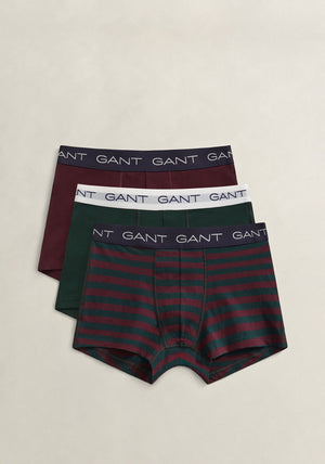 Gant 3 Pack Trunks Giftbox, Tartan Green Multi
