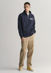 Gant Arch Graphic Half Zip Sweatshirt, Evening Blue