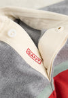 Gant Blockstriped Rugger Rugby Shirt, Grey Melange Multi