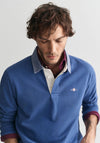 Gant Chambray Heavy Rugger Polo Shirt, Vintage Blue